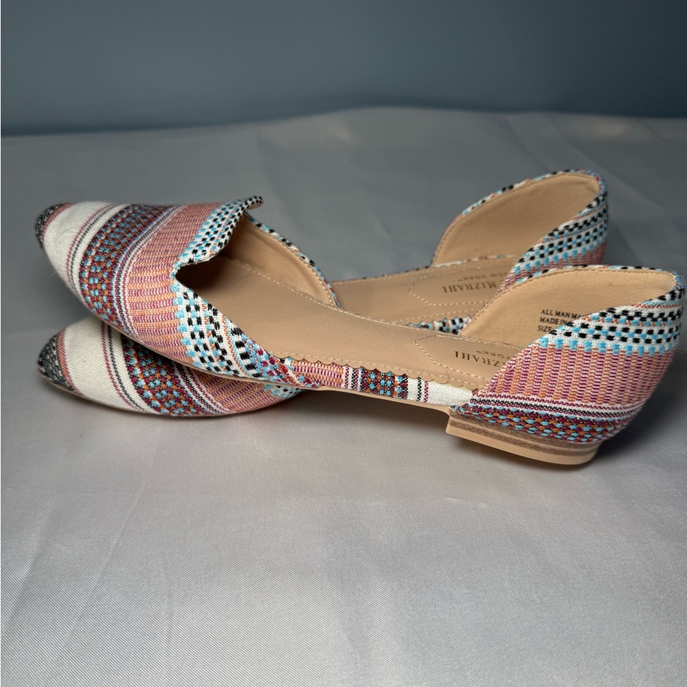 Isaac Mizrahi Pink and Blue Flats with Slingback Design